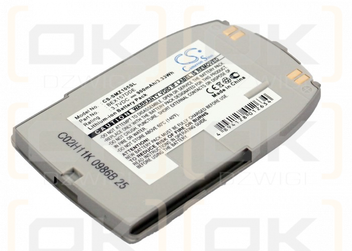 Samsung Z105 / BEX157DDE 900 mAh Li-ion 3.7 V (Cameron Sino)