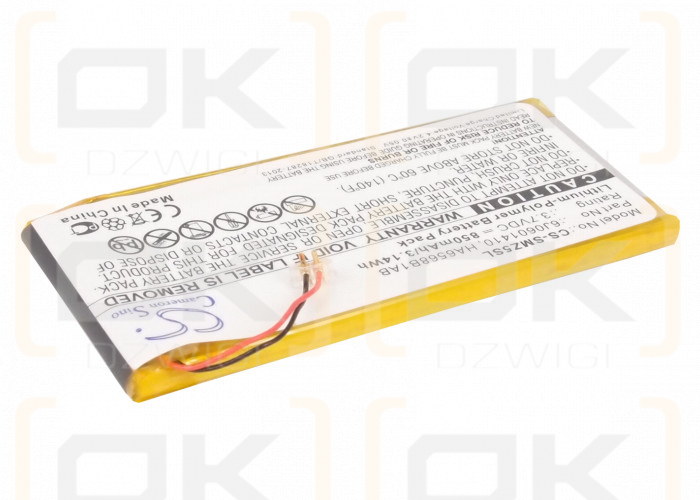 Samsung SEC-YP5Z / 6J0601410 850 мАч литий-полимерный 3,7 В (Cameron Sino)