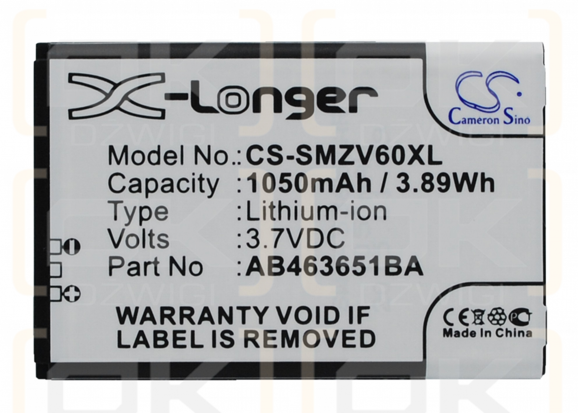 Samsung Sunburst A697 / AB46365UG 1050 mAh Li-ion 3.7 V (Cameron Sino)