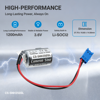 Replacement battery for Sonnenschein Sonnecell SL-350 / SL-350 1200 mAh Li-SOCl2 3.6 V (Cameron Sino)