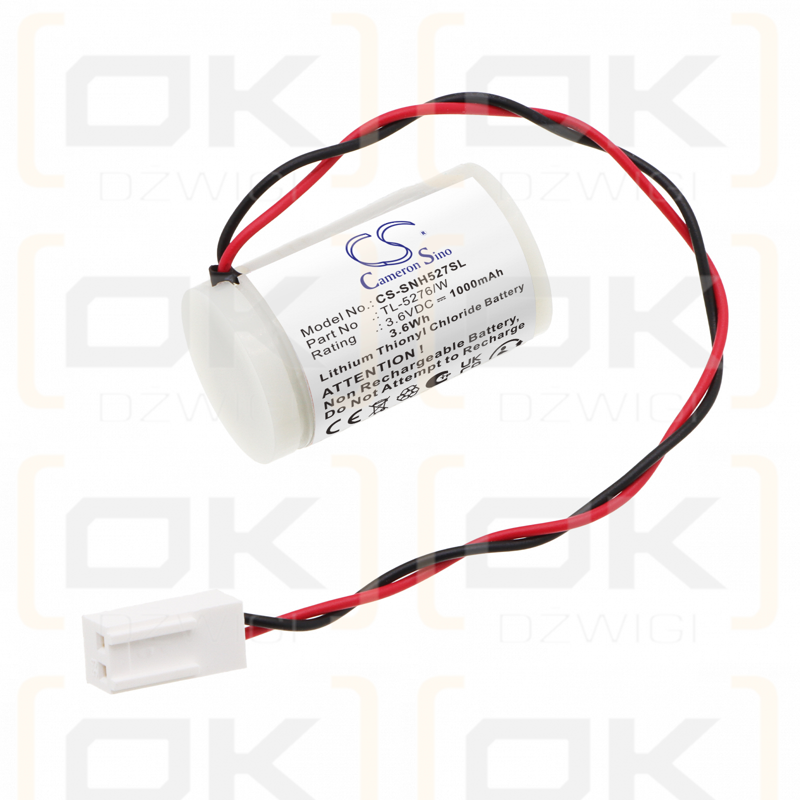 Bateria zamienna do Sonnenschein Sonnecell TL-5276/W / TL-5276/W 1000 mAh Li-SOCl2 3.6 V (Cameron Sino)