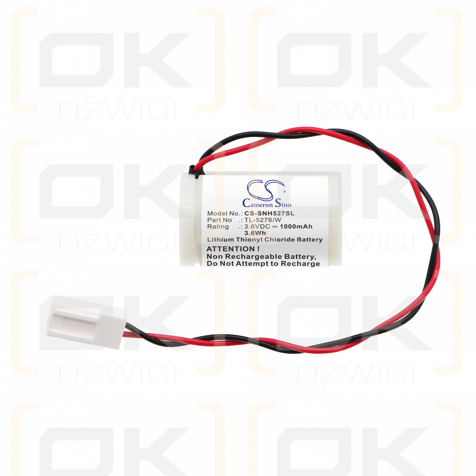 Bateria zamienna do Sonnenschein Sonnecell TL-5276/W / TL-5276/W 1000 mAh Li-SOCl2 3.6 V (Cameron Sino)