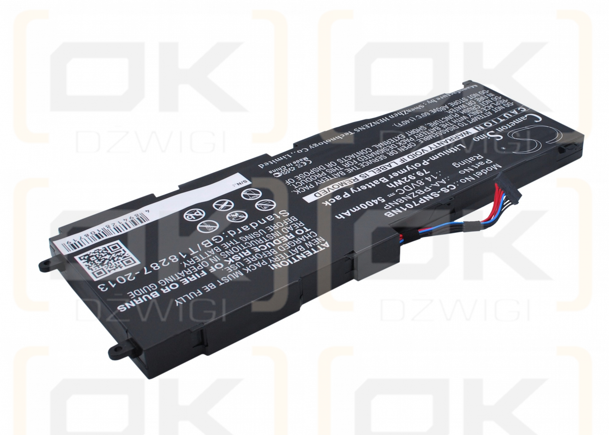 Samsung NP700Z5C / AA-PBZN8NP 5400 mAh Li-Polymer 14,8 V (Cameron Sino)
