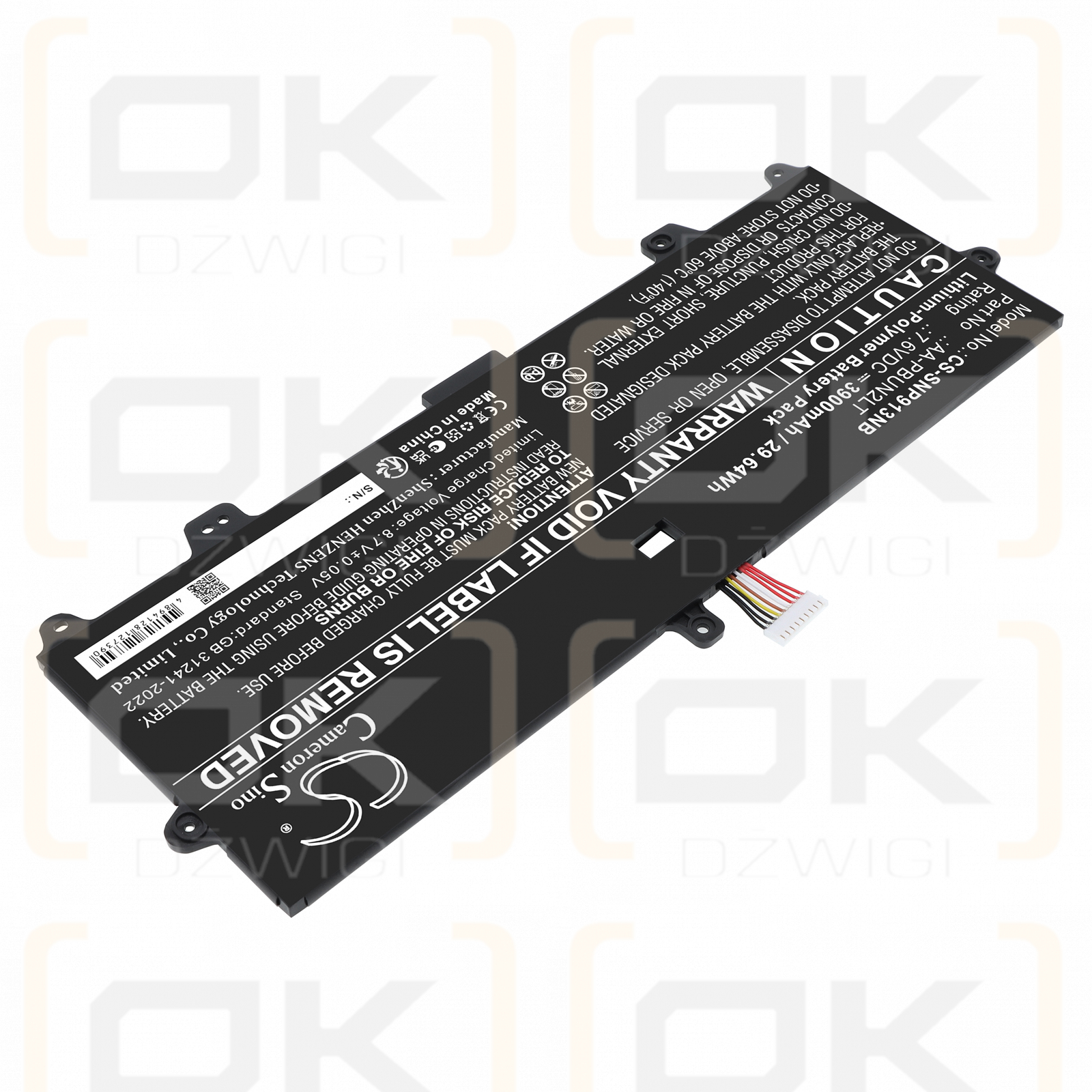 Samsung NP900X3L-K04 / AA-PBUN2LT 3900 mAh Li-Polymer 7,6 V (Cameron Sino)