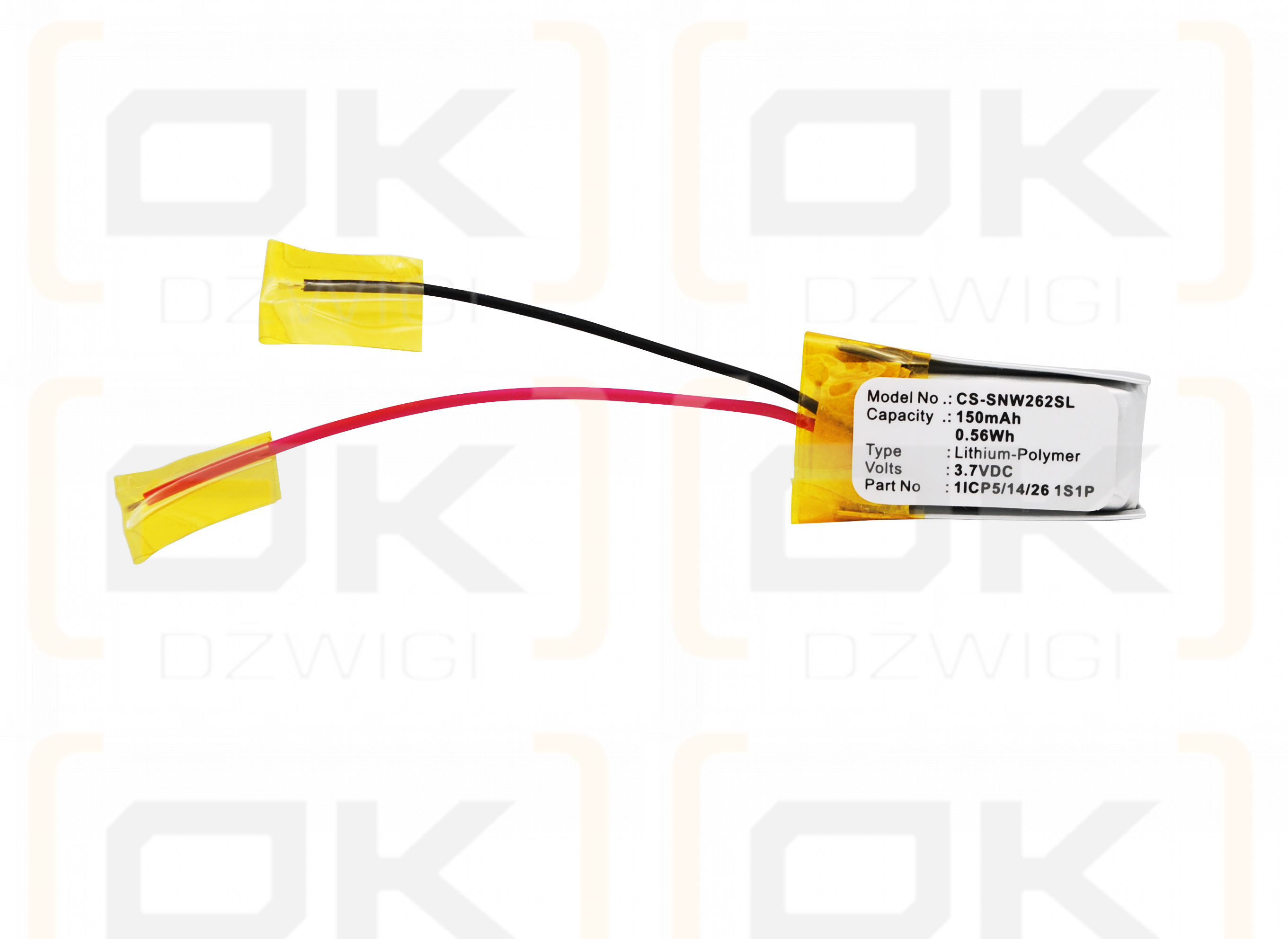 Sony NWZ-W262 / 1ICP5/14/26 1S1P 150mAh Li-Polímero 3.7V (Cameron Sino)