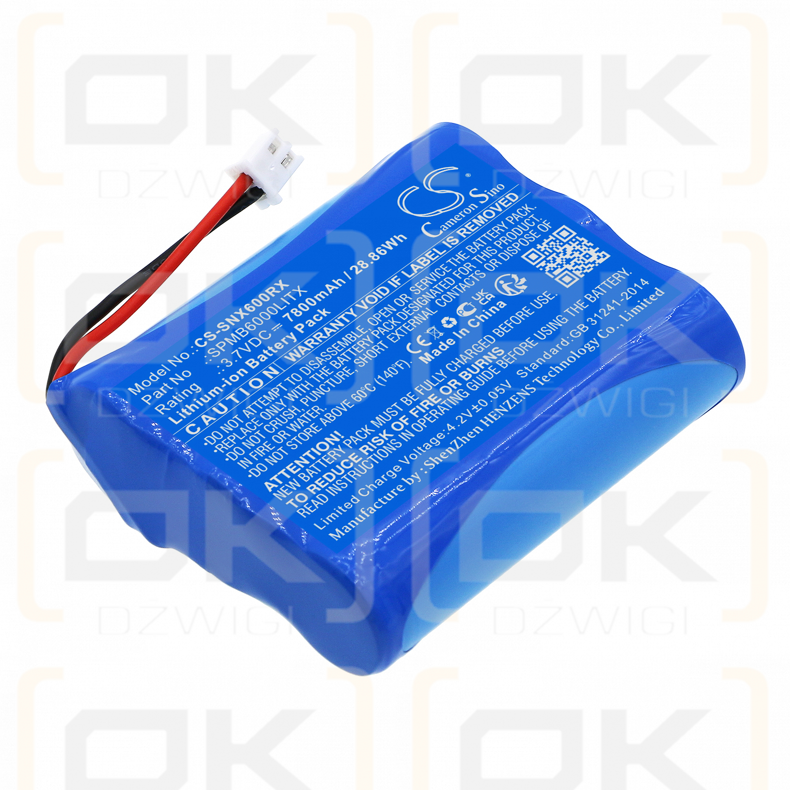 Spektrum Sender NX8 / SPMB6000LITX 7800mAh Li-Ion 3,7V (Cameron Sino)