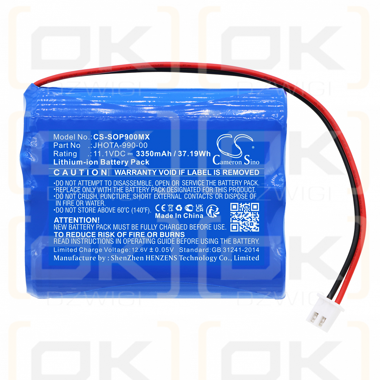 Szosen OIP-900 / JHOTA-990-00 3350mAh Li-ion 11.1V (Cameron Sino)