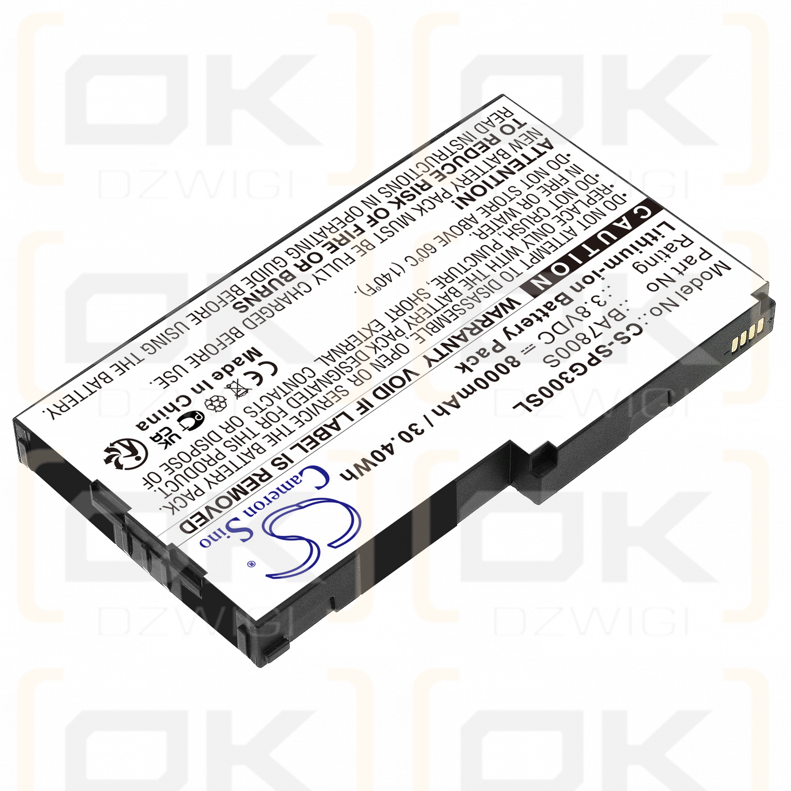 Sonim RS60 / BA7800S 8000 mAh Li-Ion 3,8 V (Cameron Sino)