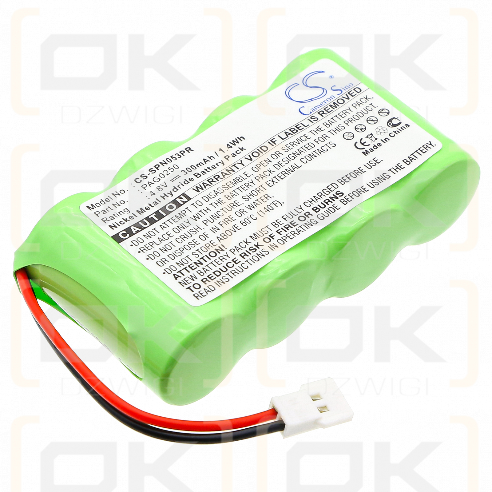 Signologies Perpect Pager / PAG0250 300 mAh Ni-MH 4,8 V (Cameron Sino)