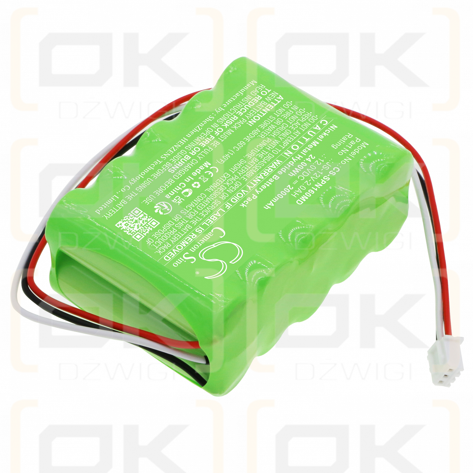 SinoMDT SN-50C6 / JS-12V-2.0AH 2000 mAh Ni-MH 12,0 V (Cameron Sino)