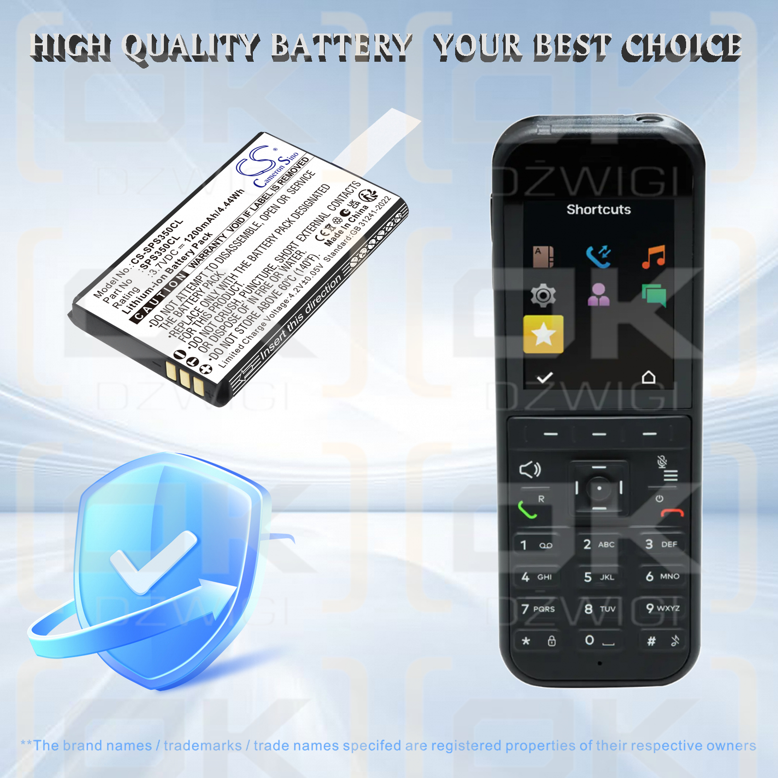 SpectraLink S37 S35 DECT-Mobilteil 1200 mAh Li-Ionen 3,7 V (Cameron Sino)