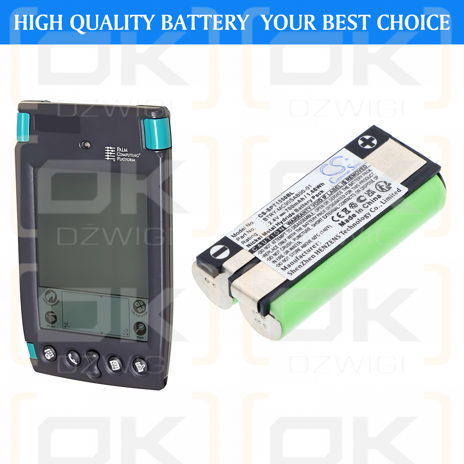 Referencia SPT-1550 / 21-42921-01 700 mAh Ni-MH 2,4 V (Cameron Sino)