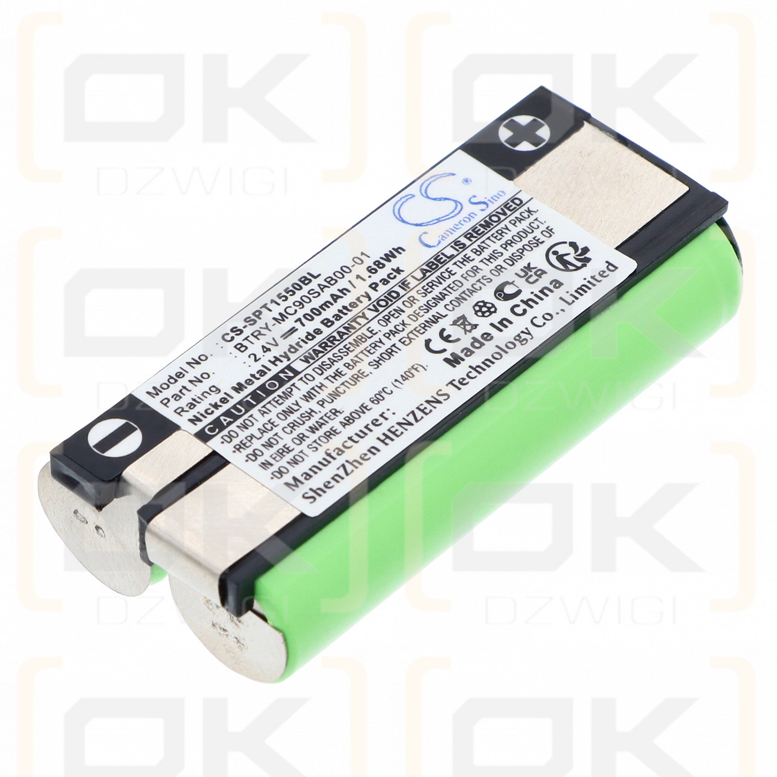 Referencia SPT-1550 / 21-42921-01 700 mAh Ni-MH 2,4 V (Cameron Sino)