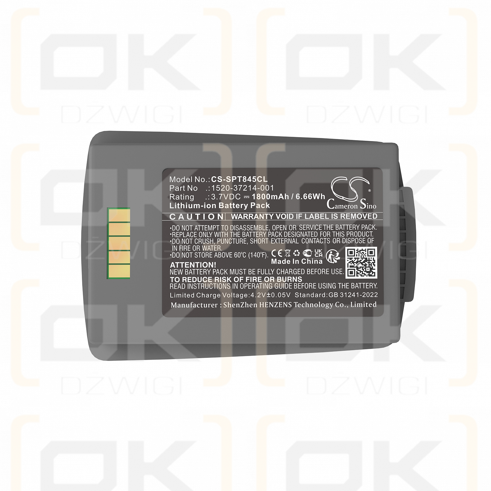 Spectralink RS657 / 1520-37214-001 1800mAh Li-polímero 3.7V (Cameron Sino)