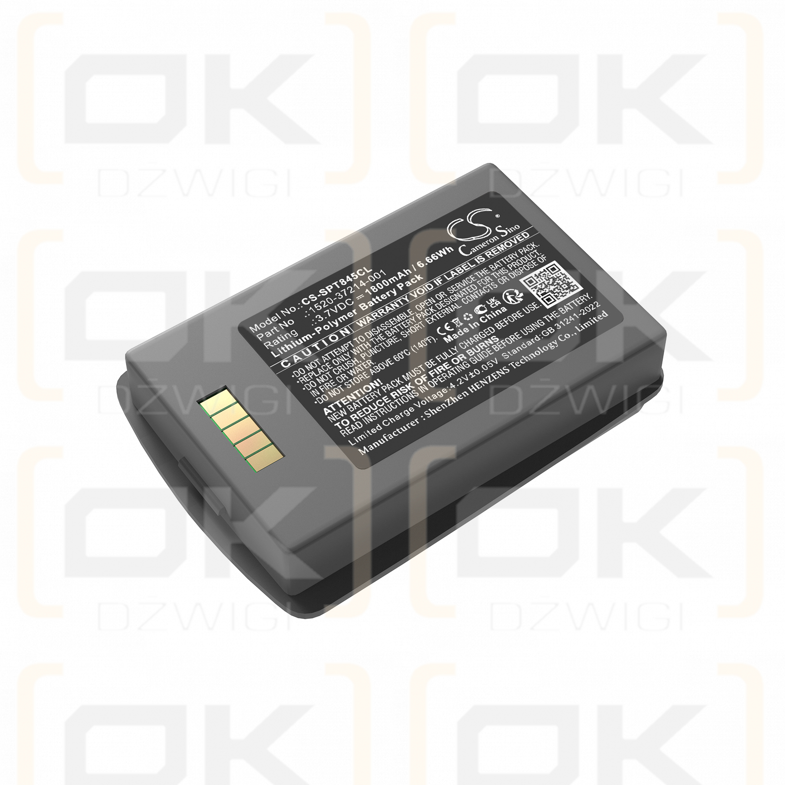 Spectralink RS657 / 1520-37214-001 1800mAh Li-polímero 3.7V (Cameron Sino)