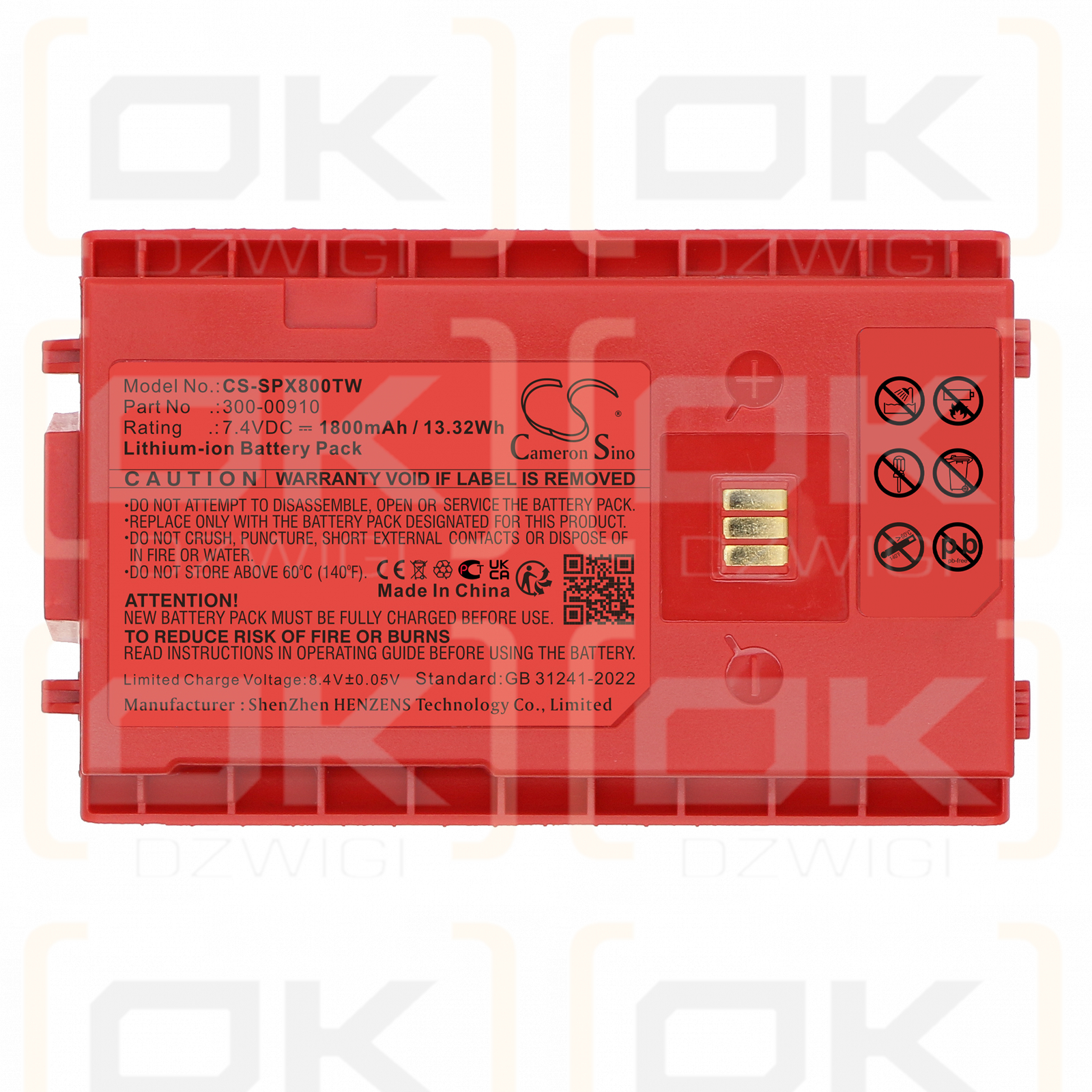 Sepura STP8X000 / 300-00910 1800 mAh Li-Ion 7,4 V (Cameron Sino)