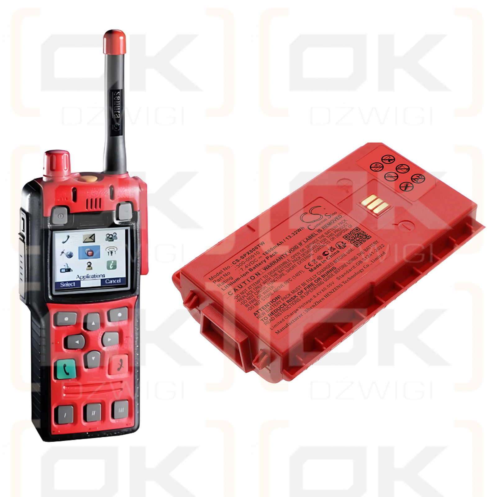 Sepura STP8X000 / 300-00910 1800 mAh Li-Ion 7,4 V (Cameron Sino)