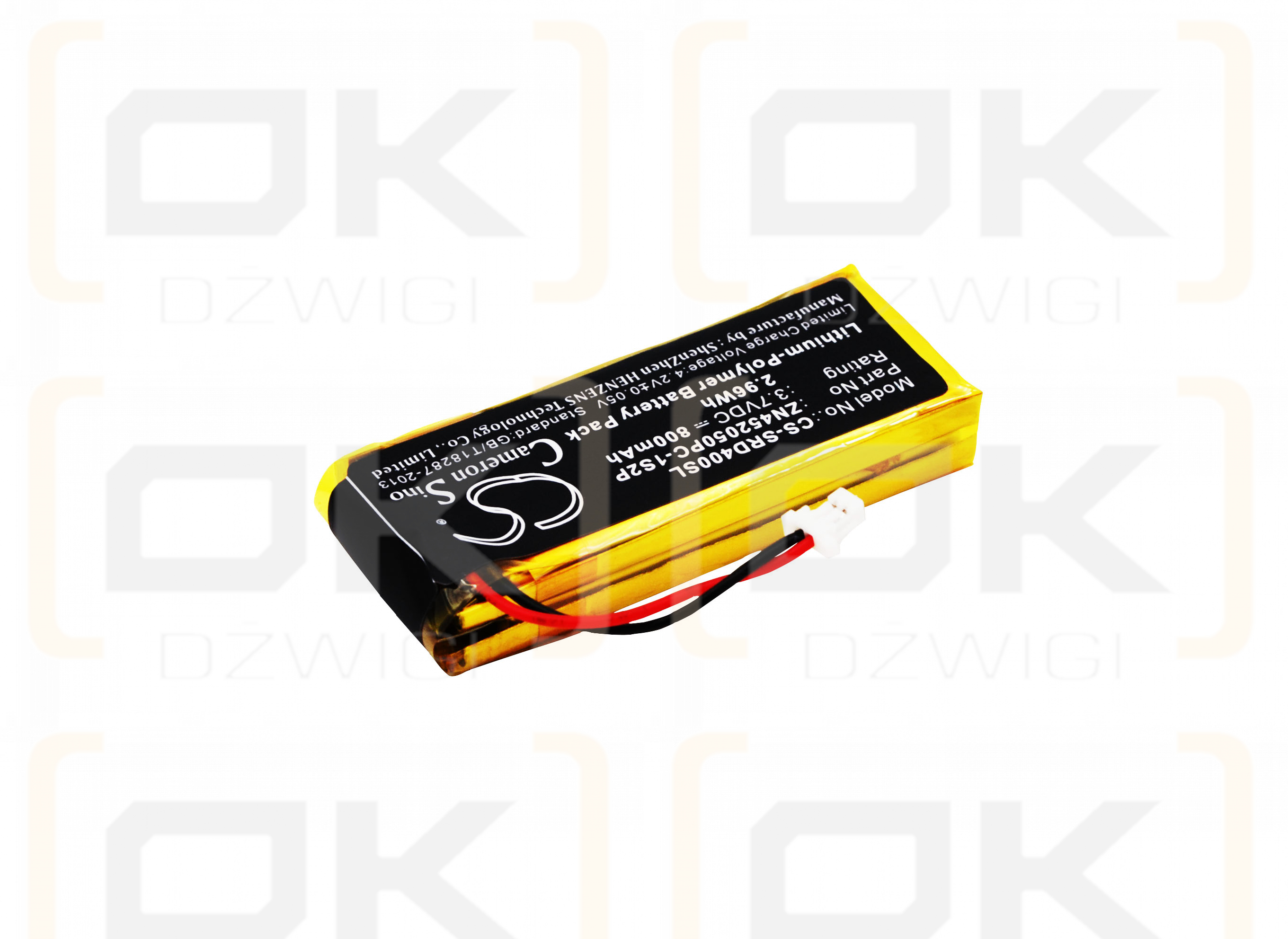 Cardo Scala Rider G9x / ZN452050PC-1S2P 800mAh Li-Polímero 3.7V (Cameron Sino)