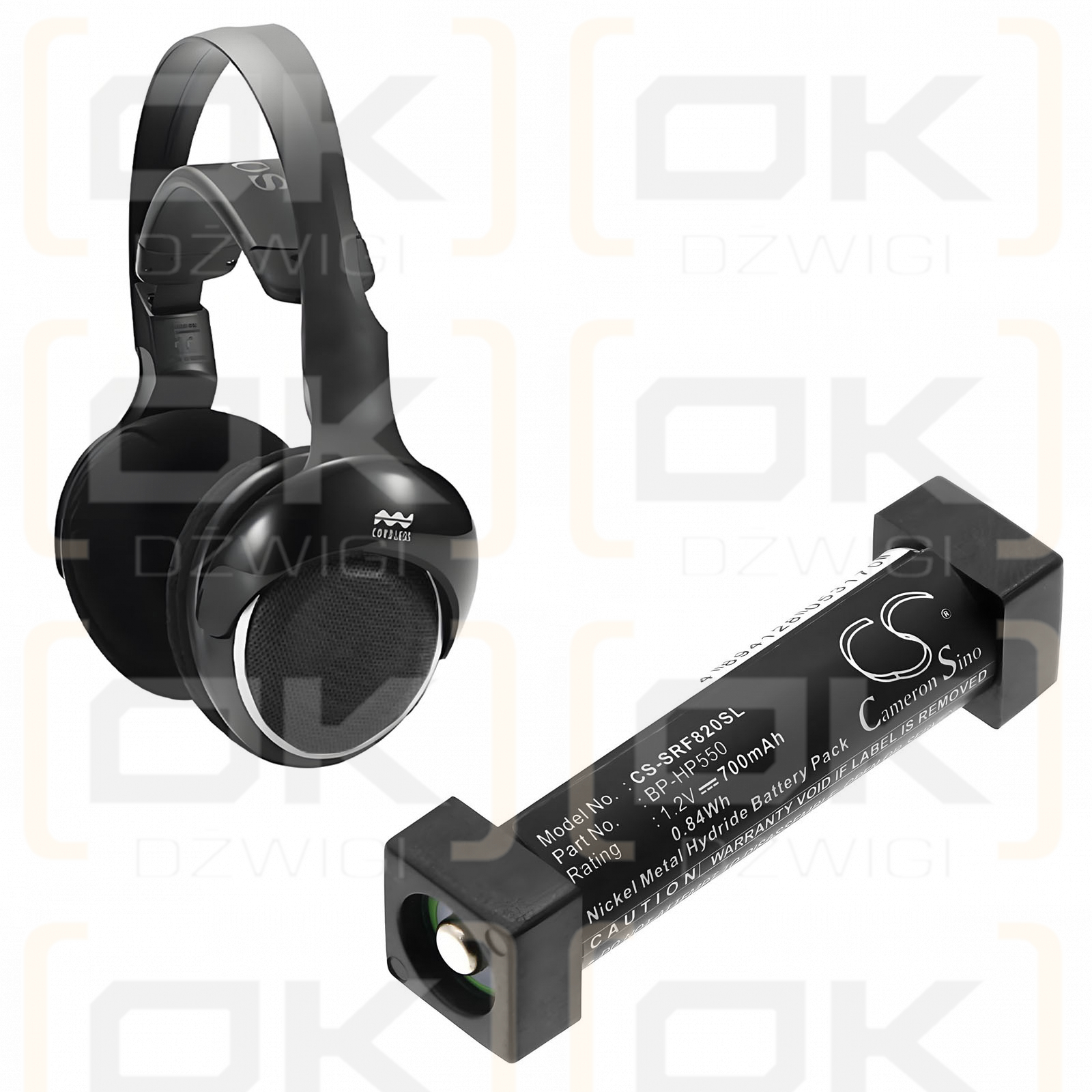 Sony MDR-RF850R / BP-HP550 700mAh Ni-MH 1.2V (Cameron Sino)