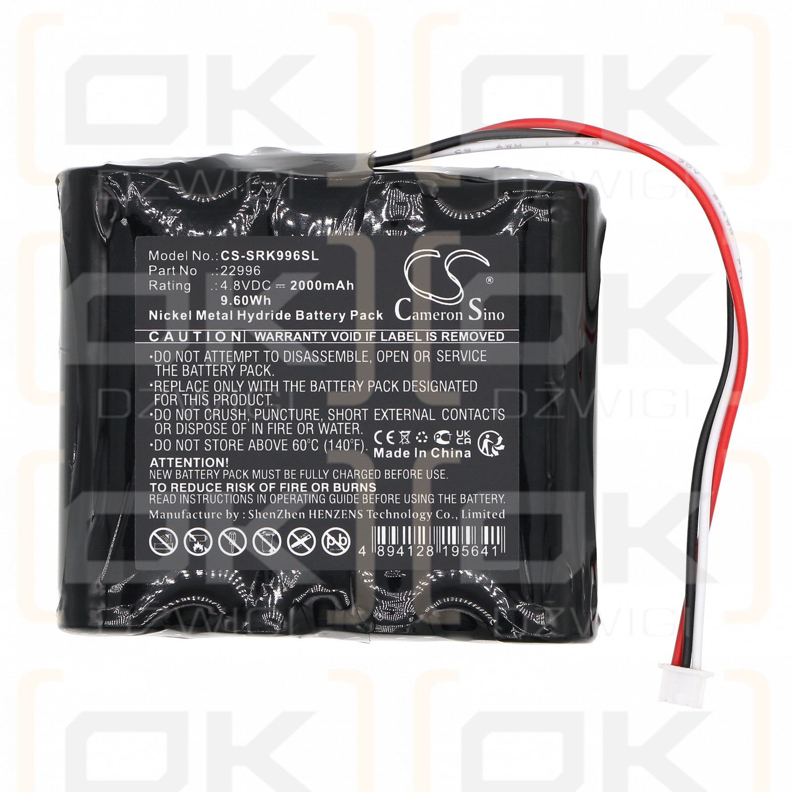 Systronik 4-HXAAL / 22996 2000mAh Ni-MH 4.8V (Cameron Sino)