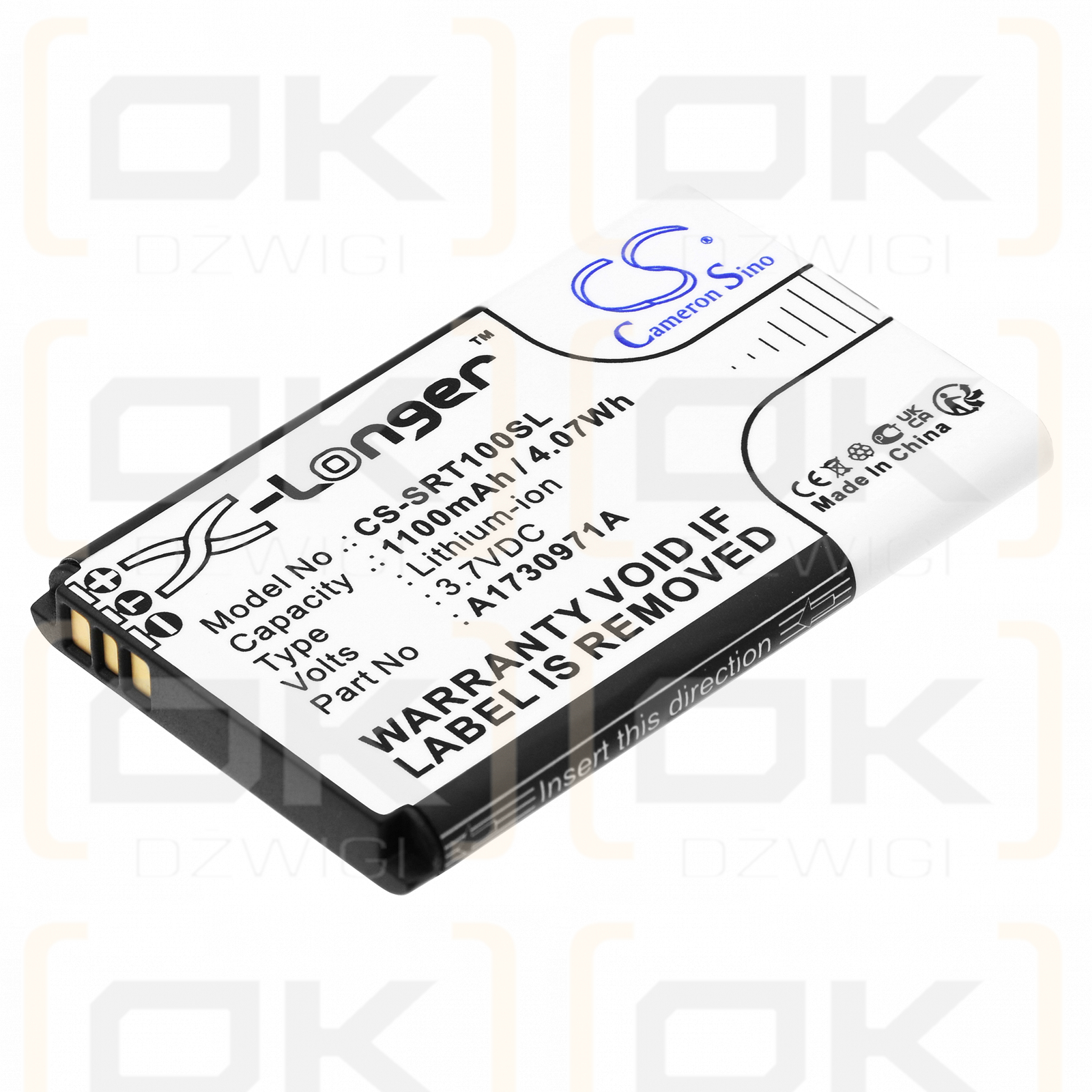 Sony EZW-RT10 / A1730971A 1100mAh Li-ion 3.7V (Cameron Sino)