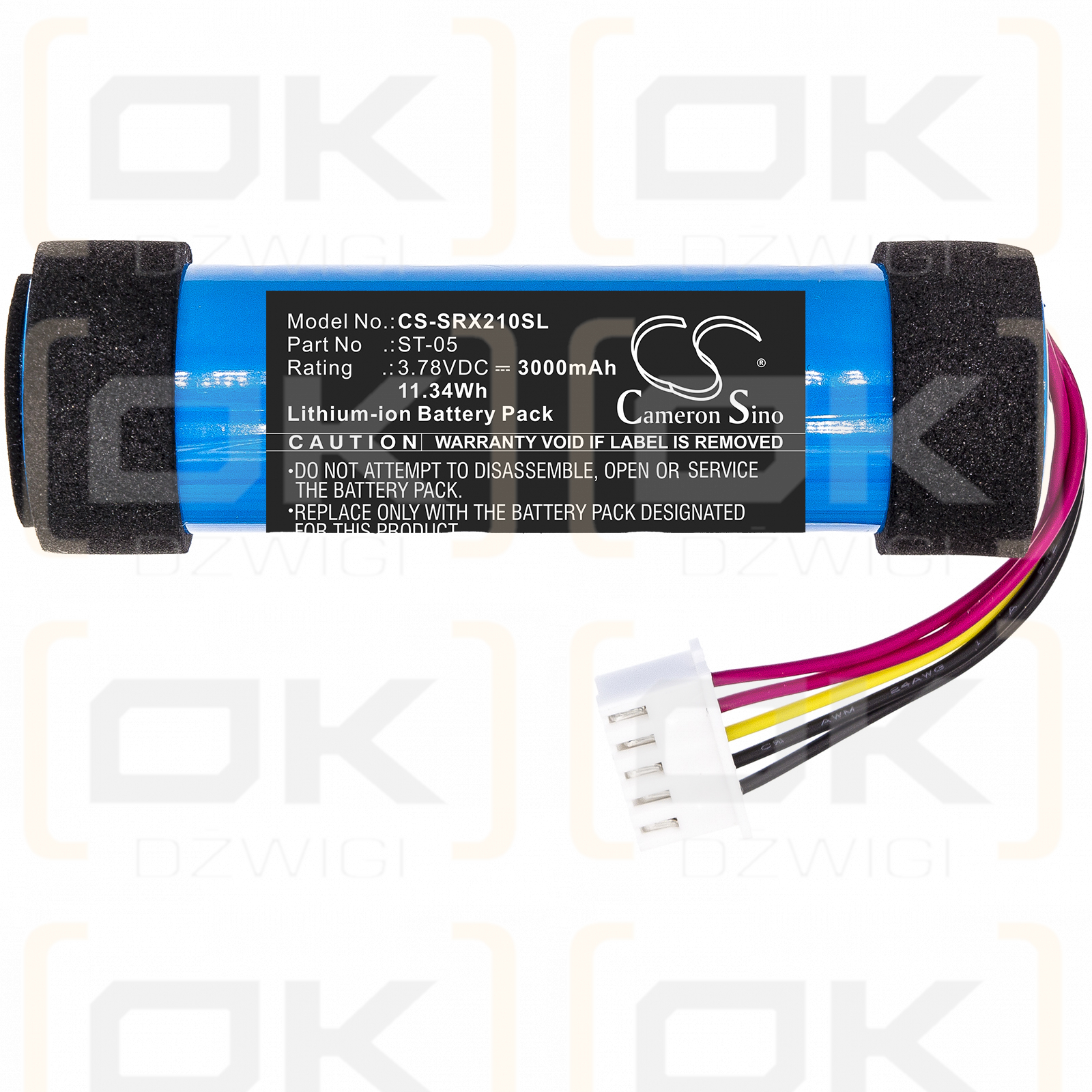 Sony SRS-XB22 / ST-05 3000mAh Li-ion 3.78V (Cameron Sino)