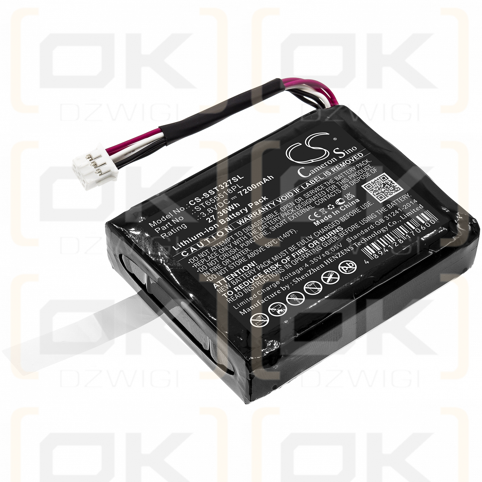 Senter ST103 / ST655518PL 7200mAh Li-ion 3.8V (Cameron Sino)