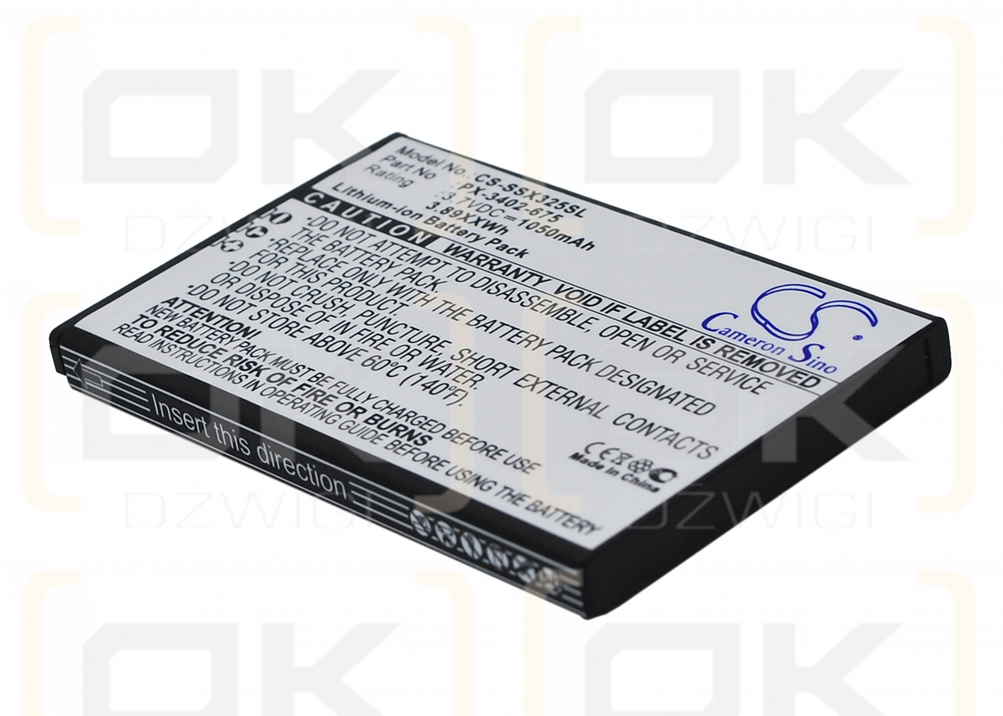 Simvalley SX-325 / PX-3402 1050mAh Li-ion 3.7V (Cameron Sino)