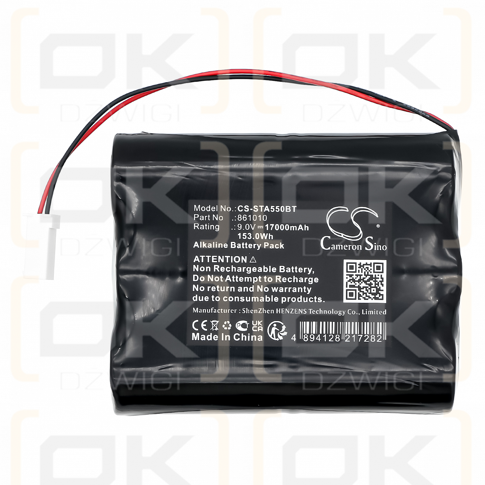 SILENTRON Alarm / 861010 17000 mAh Alkaline 9,0 V (Cameron Sino)