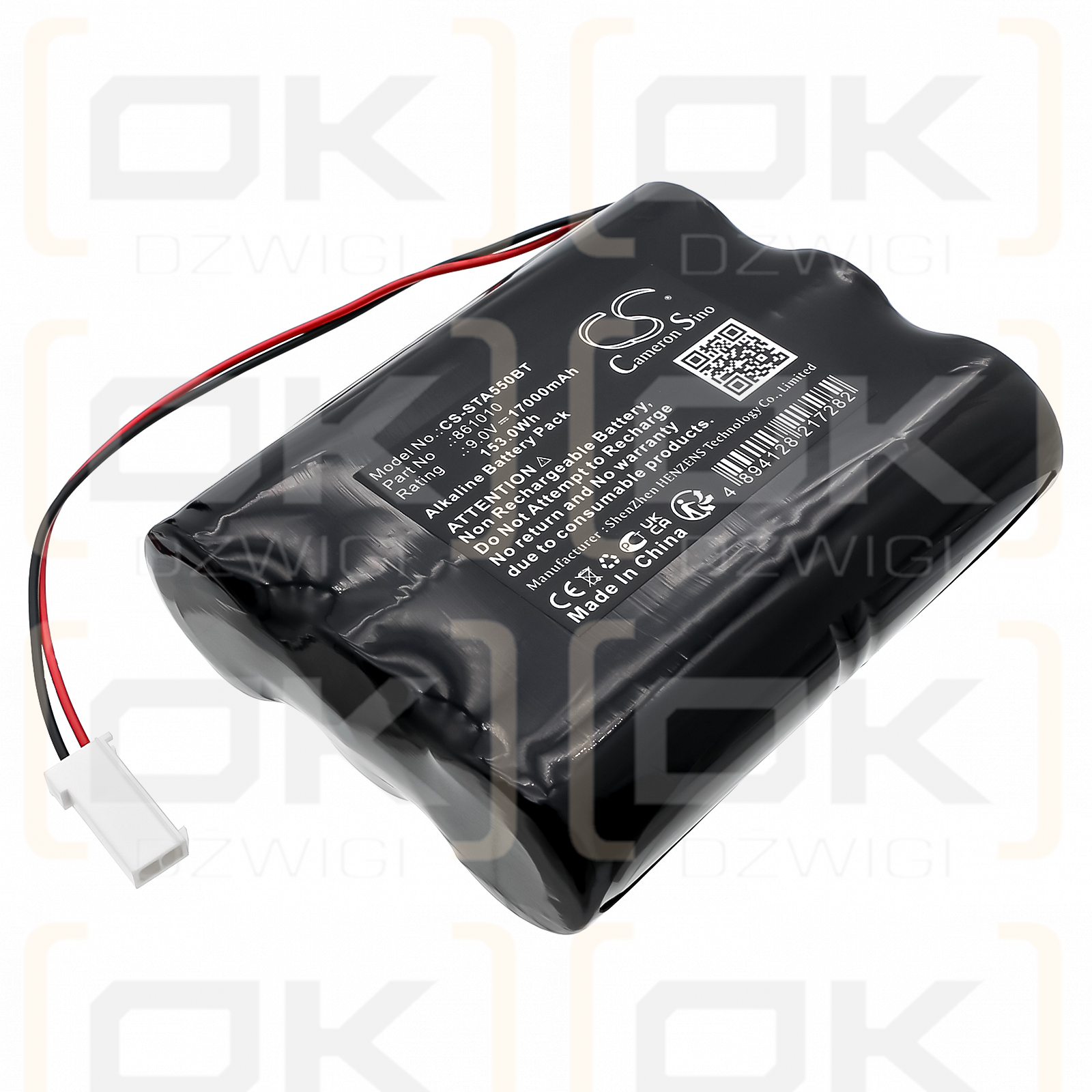 SILENTRON Alarm / 861010 17000 mAh Alkaline 9,0 V (Cameron Sino)