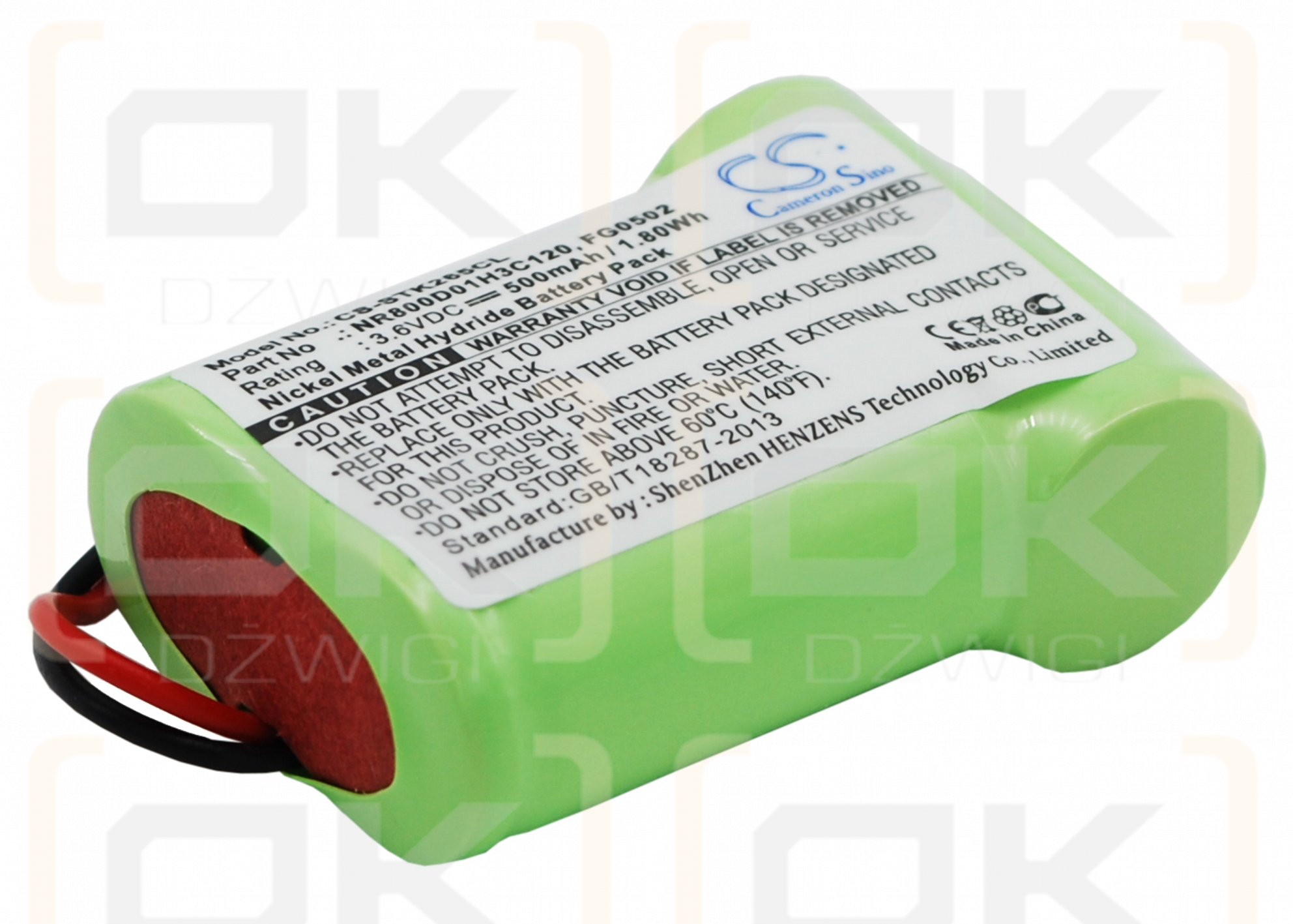 France Telecom Amarys 465SF / NR800D01H3C120 500mAh Ni-MH 3.6V (Cameron Sino)