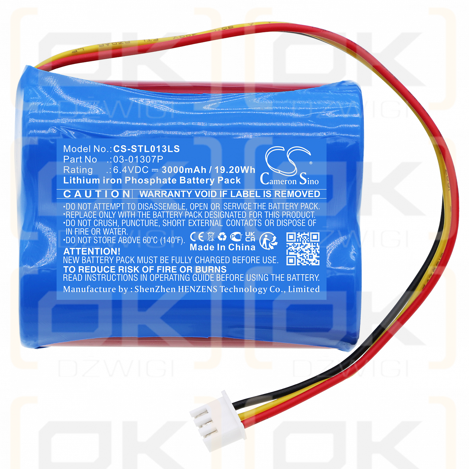 Stanilite PEJLRFCM-6 / 03-01307P 3000 mAh LiFePO4 6,4 V (Cameron Sino)