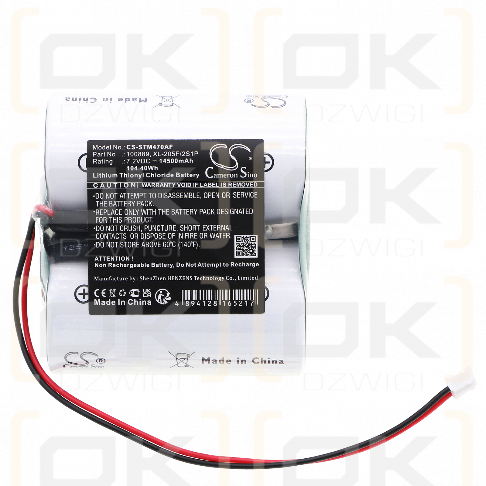Medidores Seametrics iMAG4600 / 100889 14500mAh Li-SOCl2 7.2V (Cameron Sino)