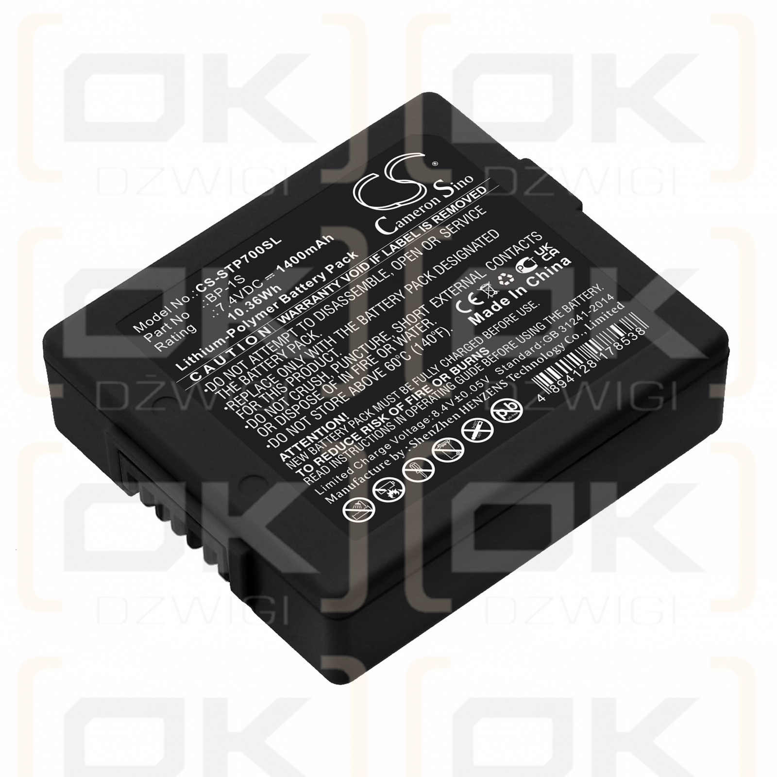 Stonex S9 / BP-1S 1400mAh Li-Polymer 7.4V (Cameron Sino)