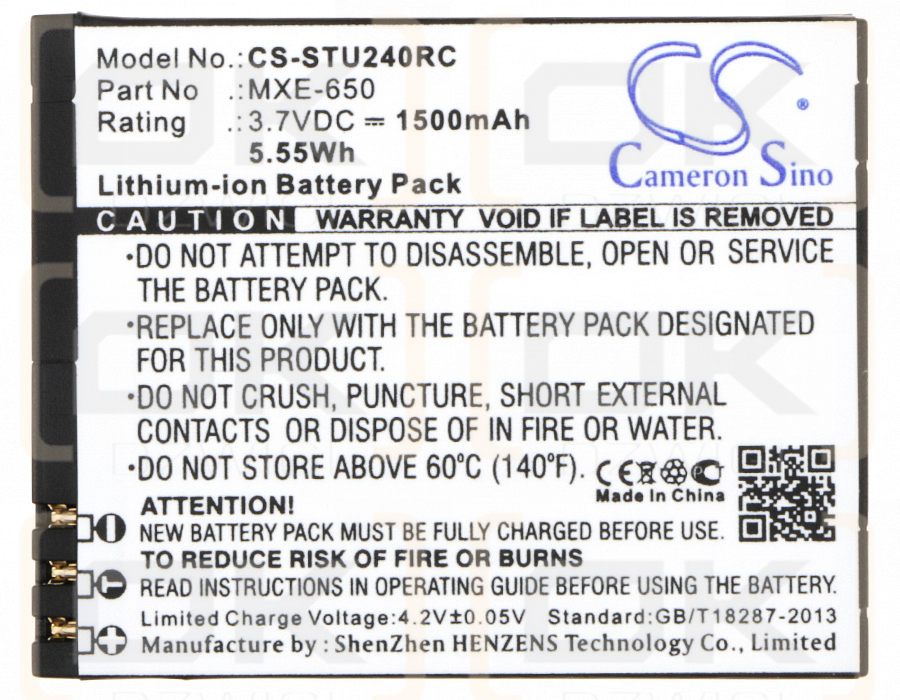 Tracfone Inalámbrico U240C / MXE-650 1500mAh Li-ion 3.7V (Cameron Sino)