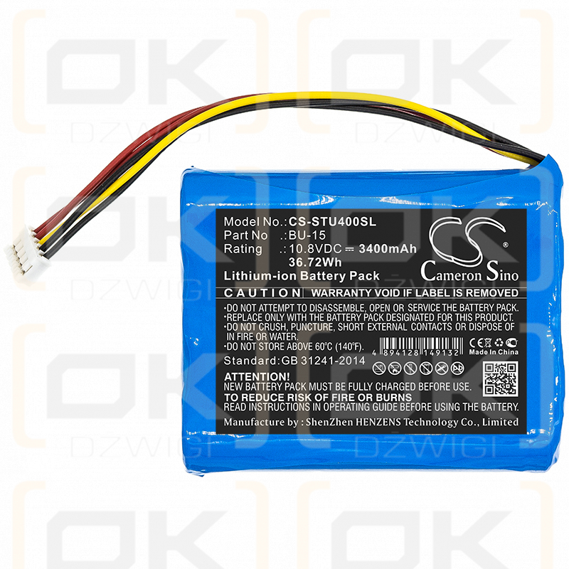 Sumitomo T400S / BU-15 3400mAh Li-ion 10.8V (Cameron Sino)