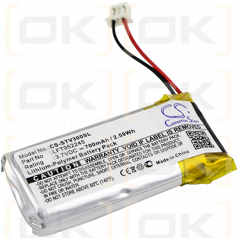 Stageclix Jack V4 transmitter / LFT952245 700mAh Li-Polymer 3.7V (Cameron Sino)