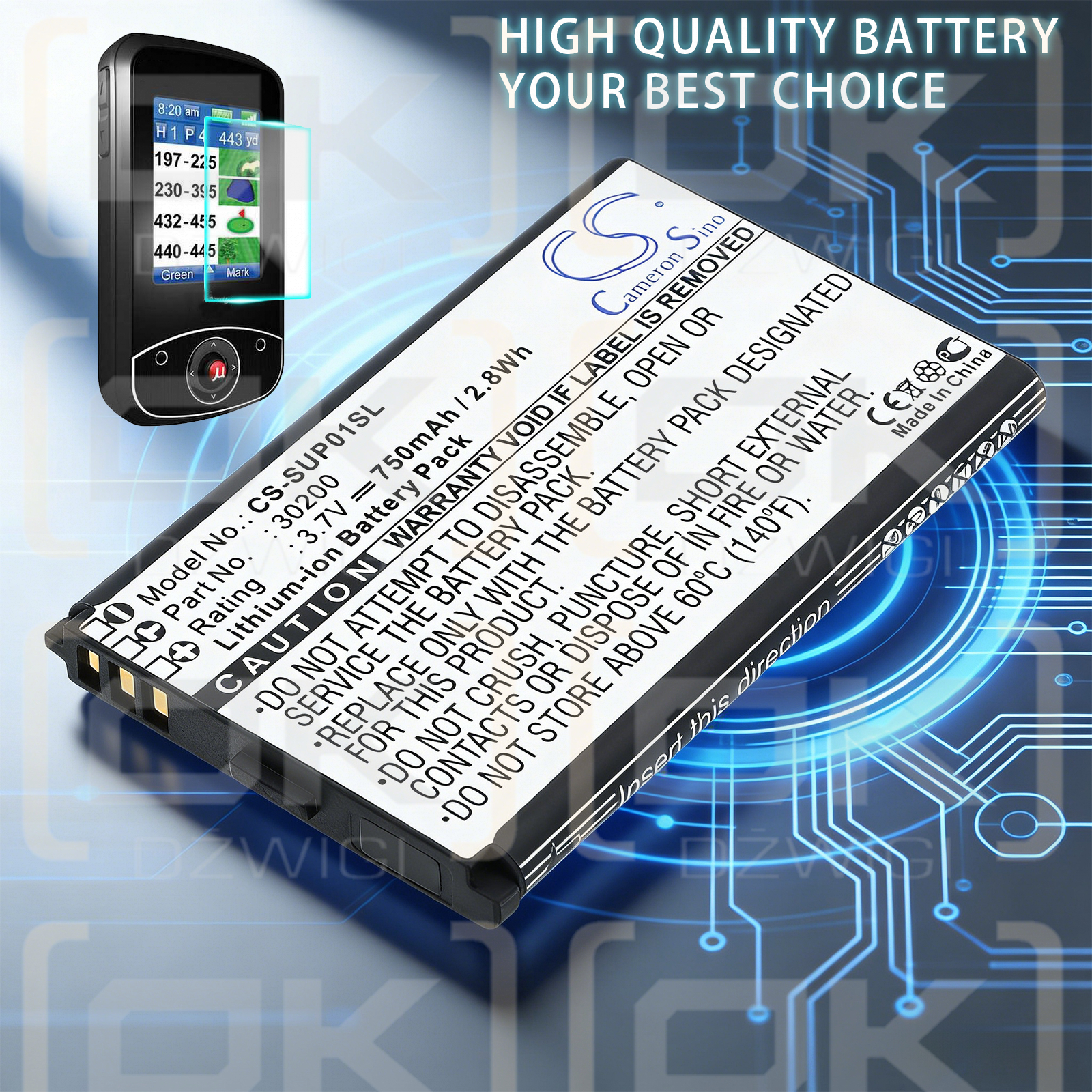 Callaway uPro Go / 30200 750 mAh Li-Ion 3,7 V (Cameron Sino)