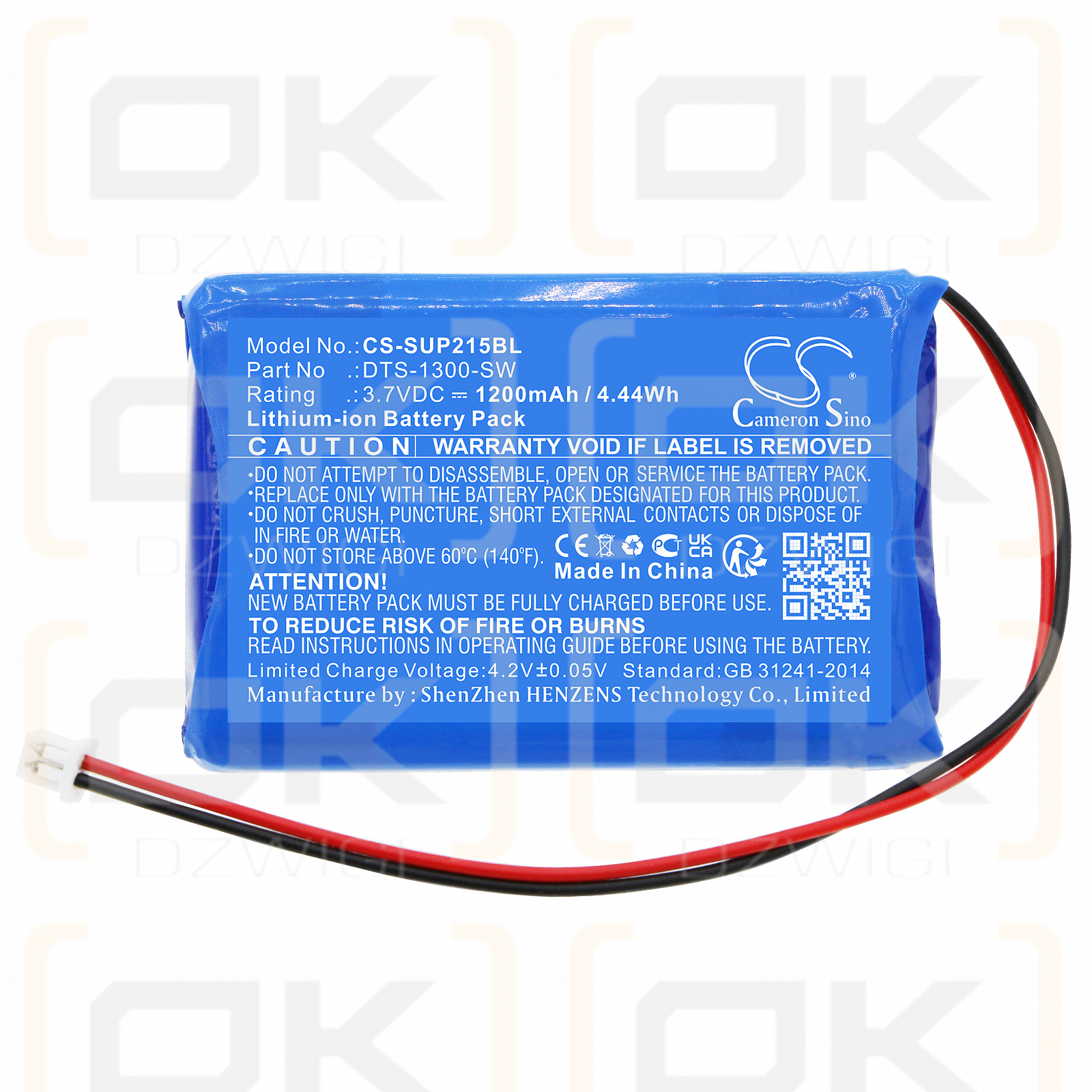 SumUp AIR1E215 / DTS-1300-SW 1200mAh Li-ion 3.7V (Cameron Sino)