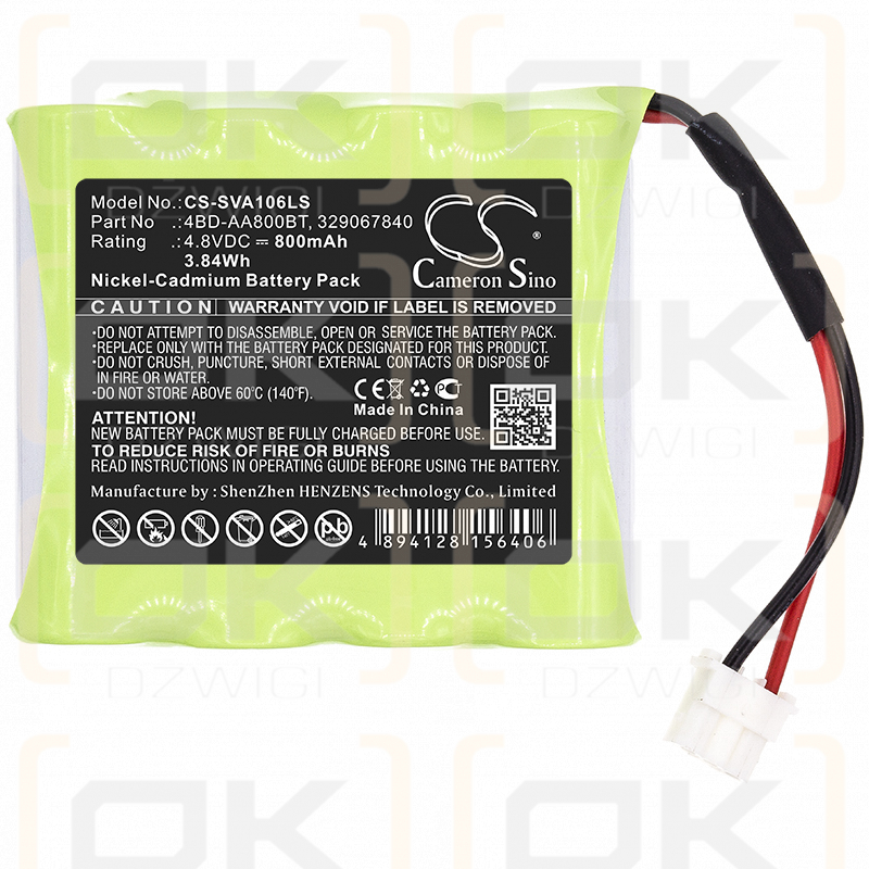 Schneider OVA38362 / 4BD-AA800BT 800 mAh Ni-CD 4,8 V (Cameron Sino)