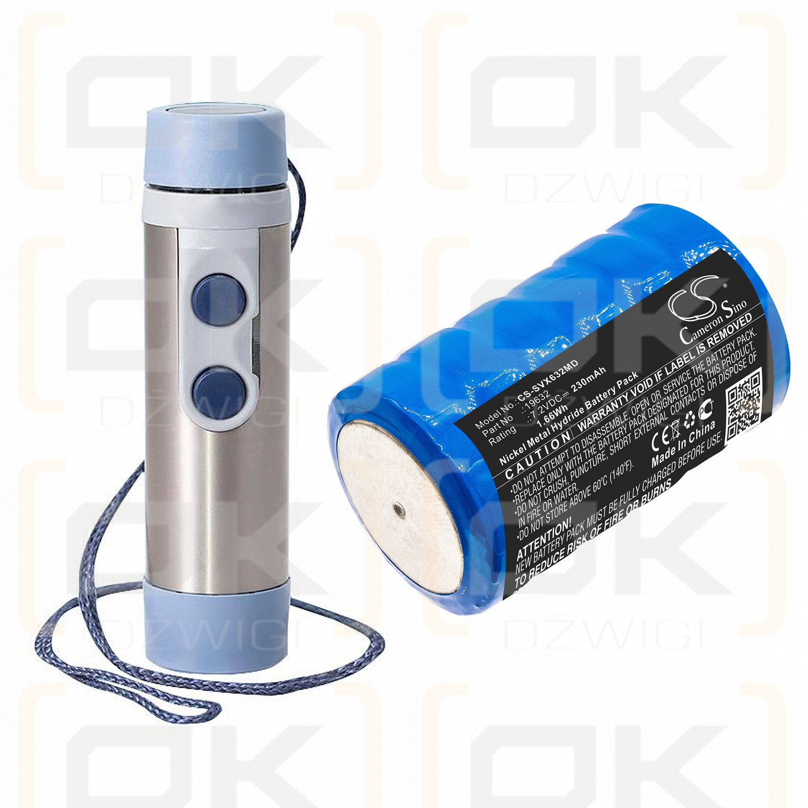 Servox 14266 / 19632 230mAh Ni-MH 7.2V (Cameron Sino)