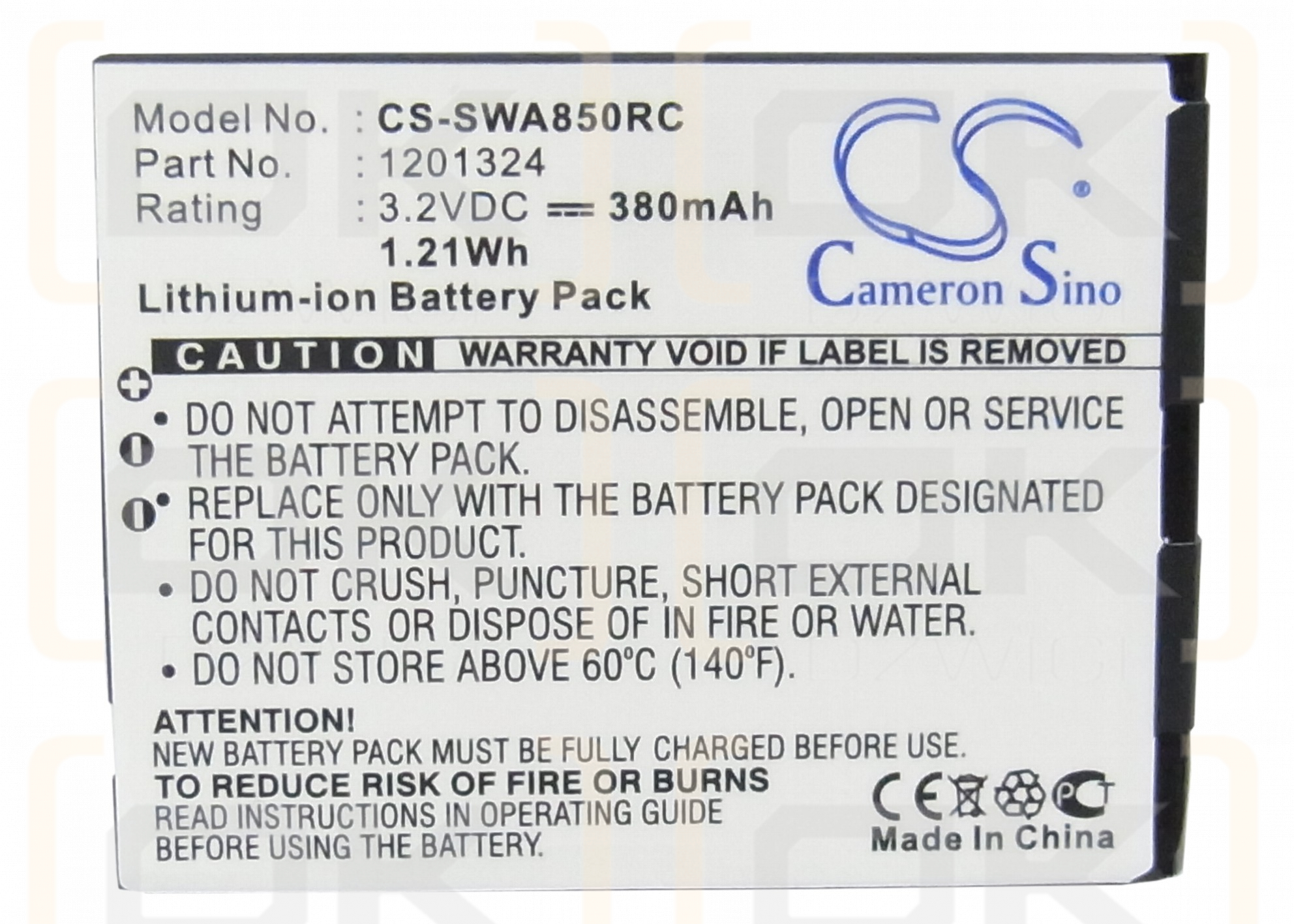 Sierra Wireless USBConnect 881/1201324 380 мАч литий-ионный 3,2 В (Cameron Sino)