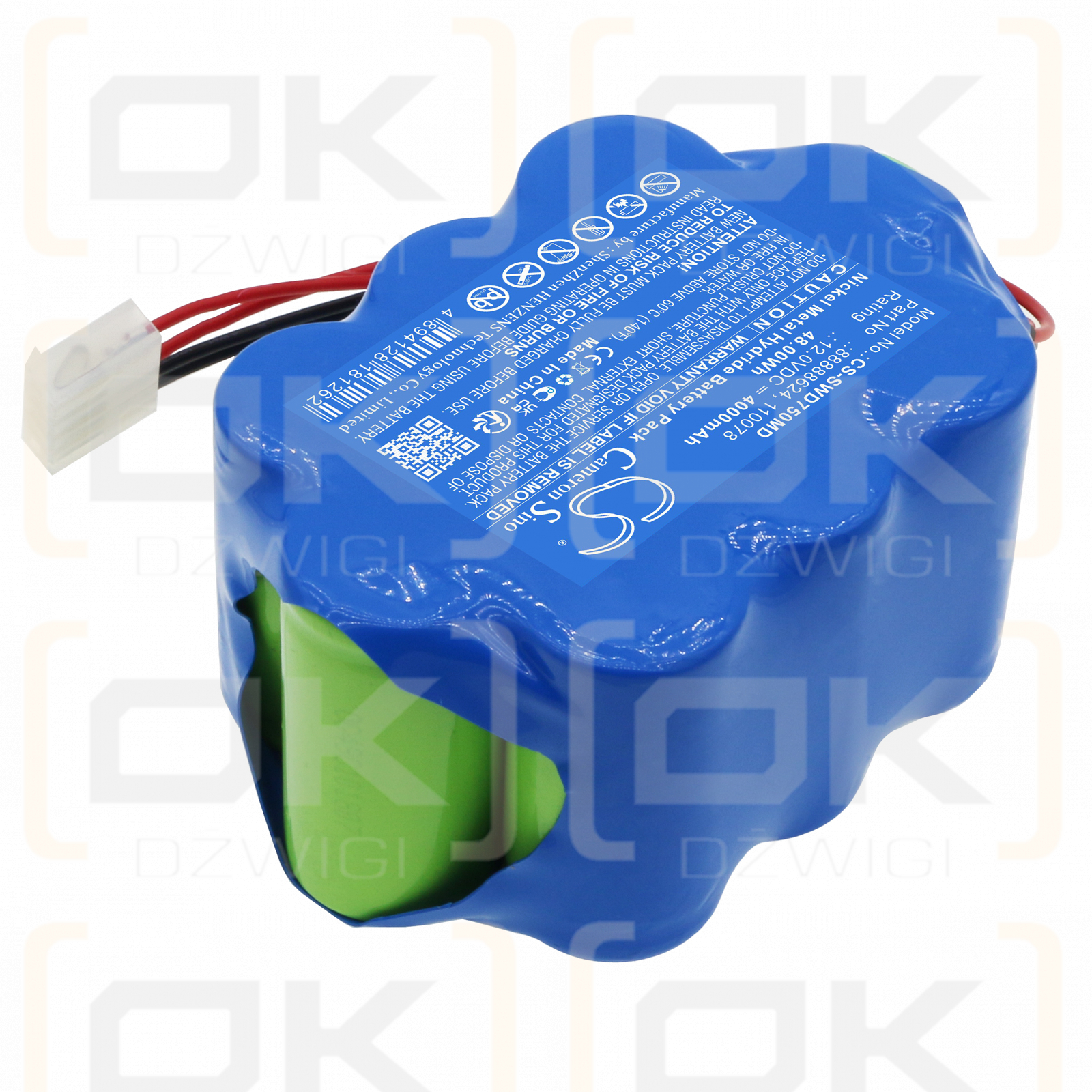 Simonson-Wheel Defibrillator 750 / 88888624 4000 mAh Ni-MH 12,0 V (Cameron Sino)