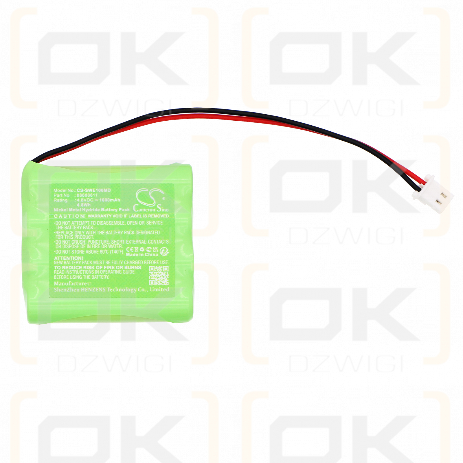 SCHWA ECO 2 / 88888811 1000mAh Ni-MH 4.8V (Cameron Sino)