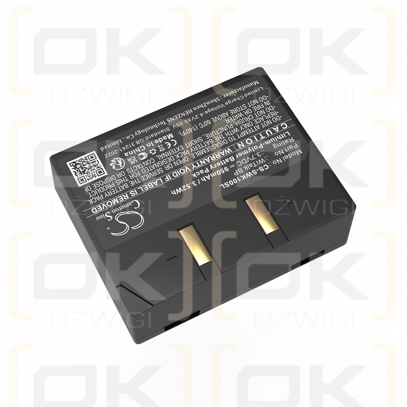 Batería Saramonic WiTalk-WT9S / WiTalk BP de 950 mAh, polímero de litio y 3,7 V (Cameron Sino)