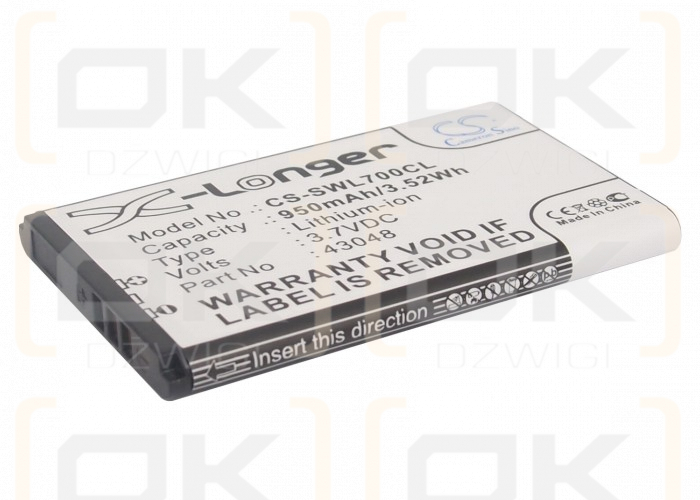 Swissvoice SV 20405855 / 43048 950mAh Li-ion 3.7V (Cameron Sino)