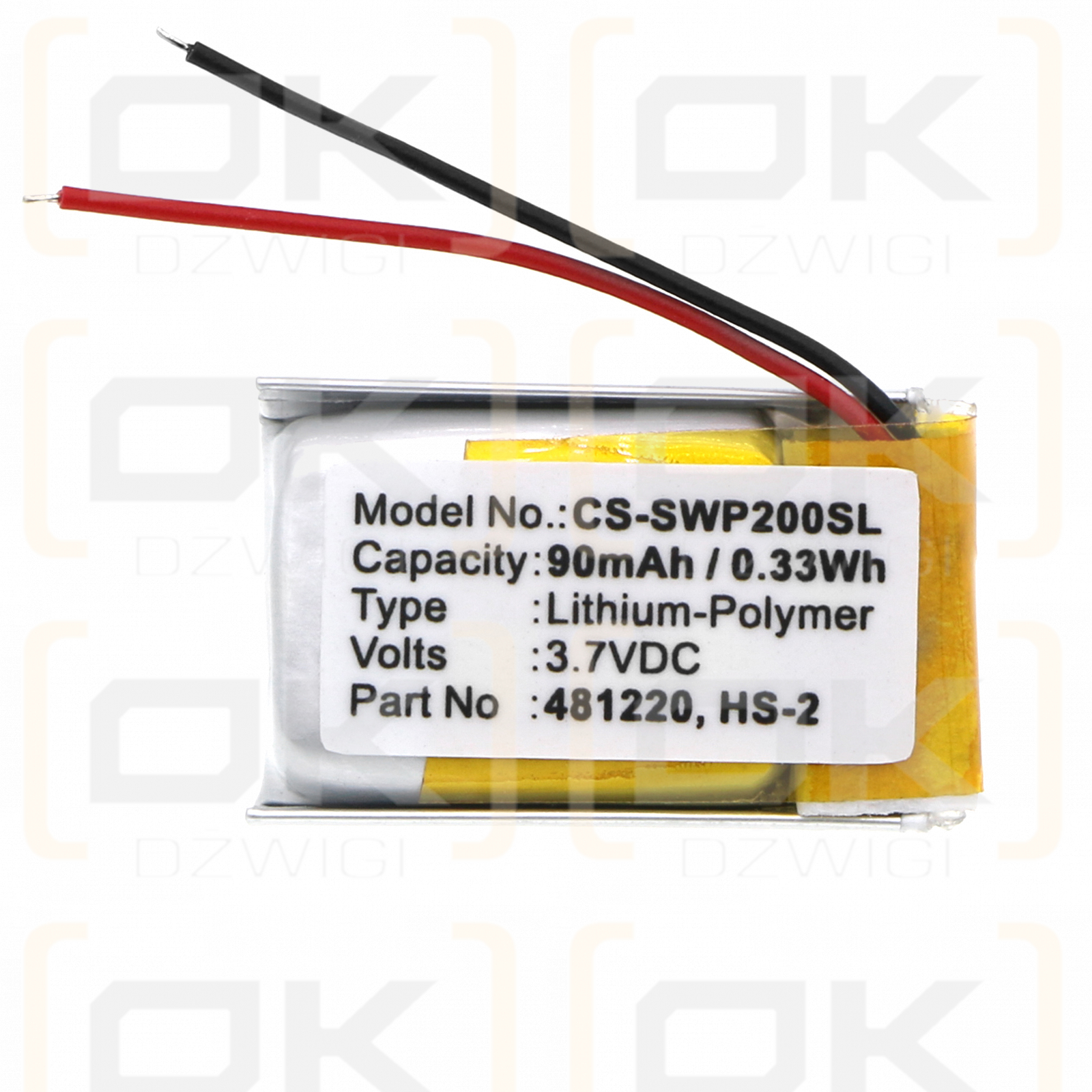 Samsung WE-P301 / 481220 90mAh Li-Polímero 3.7V (Cameron Sino)