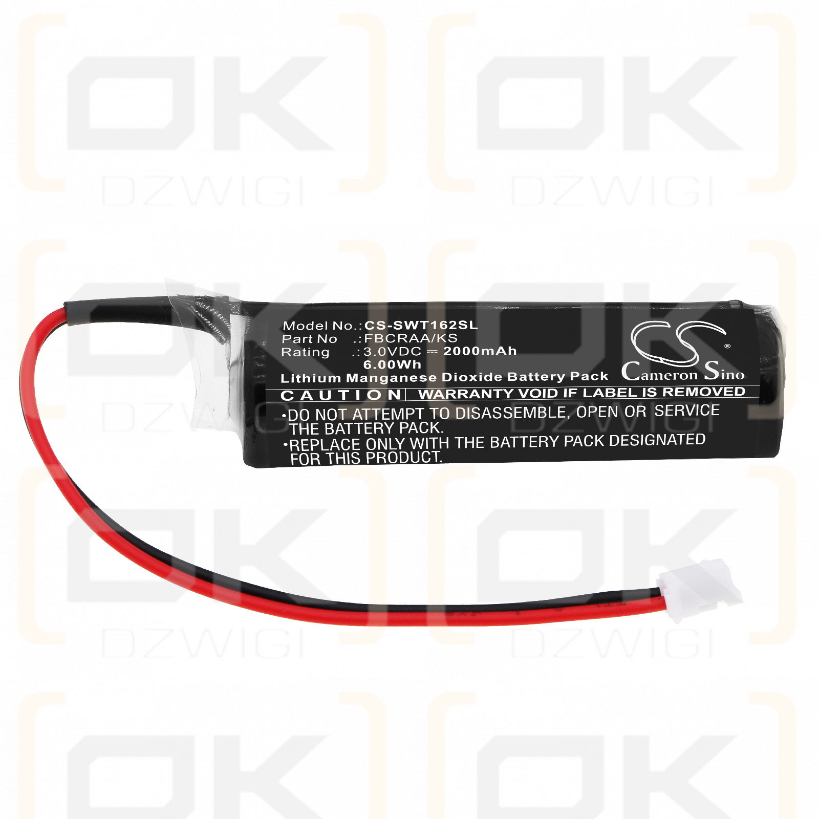 Siemens WTT16.232 / FBCRAA/KS 2000mAh Li-MnO2 3.0V (Cameron Sino)