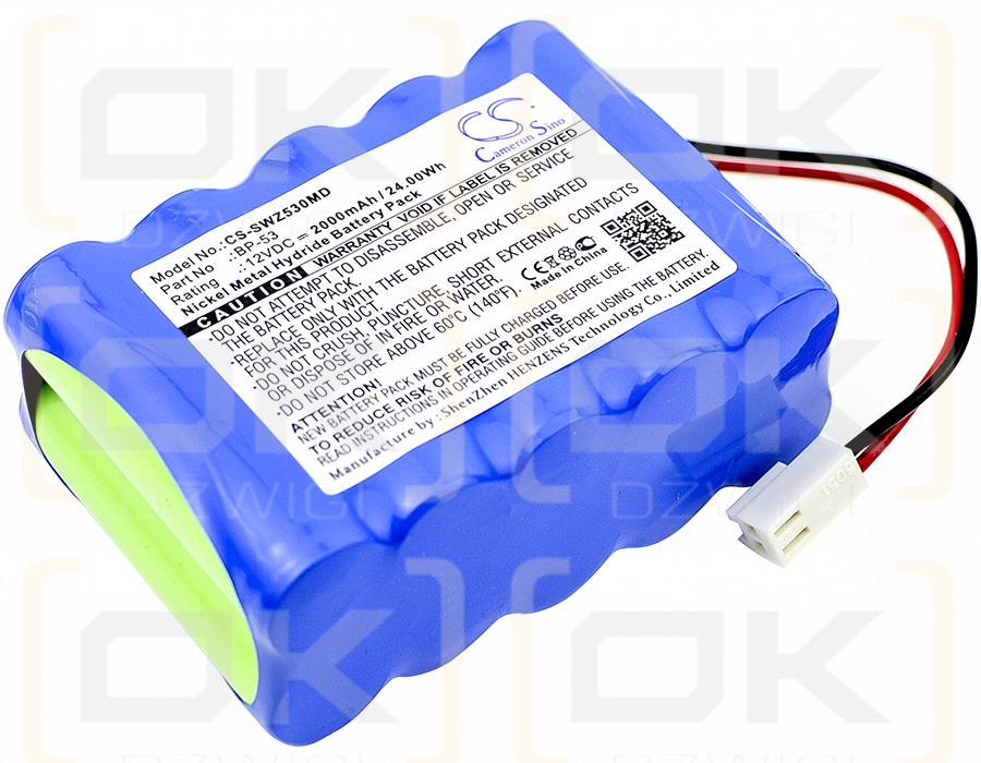 Smiths oben Spritzenpumpe 2200 / BP-53 2000mAh Ni-MH 12V (Cameron Sino)