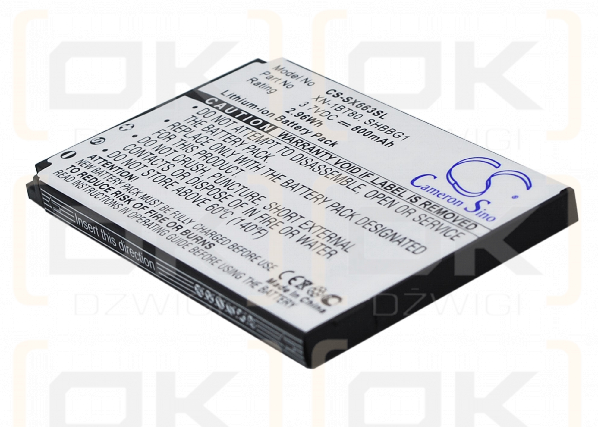 Bateria zamienna do Sharp 941SH / XN-1BT80 800 mAh Li-ion 3.7 V (Cameron Sino)